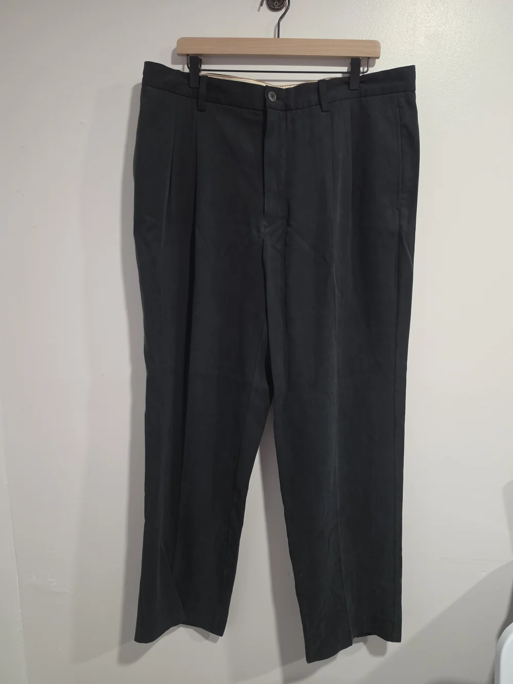 Tommy Bahama Men's Black Tailored Silk Blend Dress Pants Size 38x32
